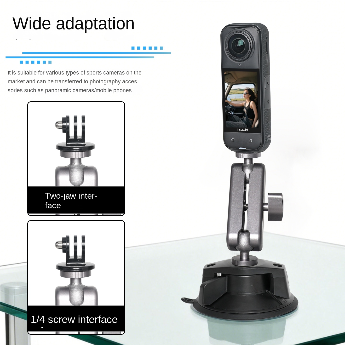 Support à ventouse pour caméra - Insta360 Camera X3 avis et prix